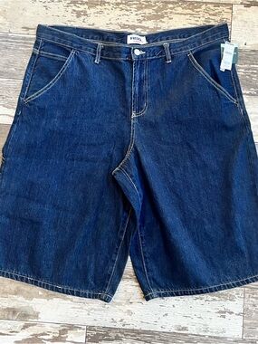 RSQ Women’s Dark Denim Carpenter Jorts Size 33 NWT
